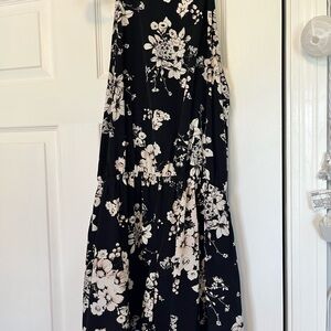 Floral Black and White Women's romper